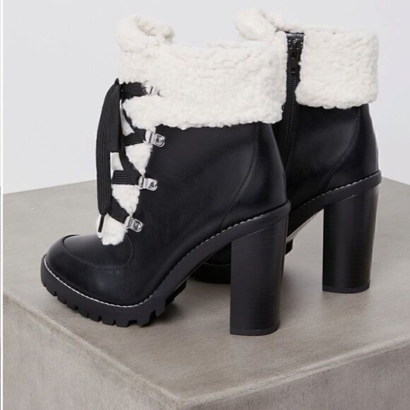 PALLI FAUX SHEARLING LACE-UP BOOTIE BCBGeneration - Picture 2 of 14